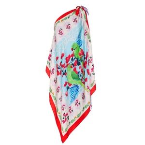 New Tags Studio Verandah brand scarf blouse double print $395 One Size